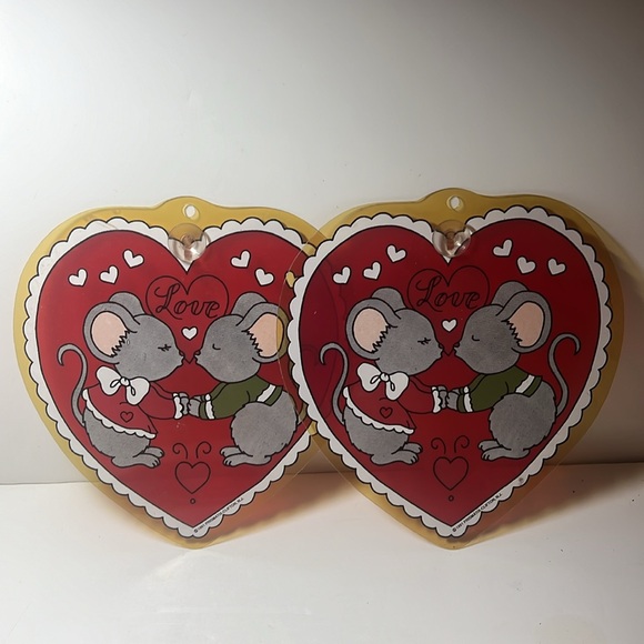 Vintage Hearts Mice hanging Love decor - Picture 4 of 6